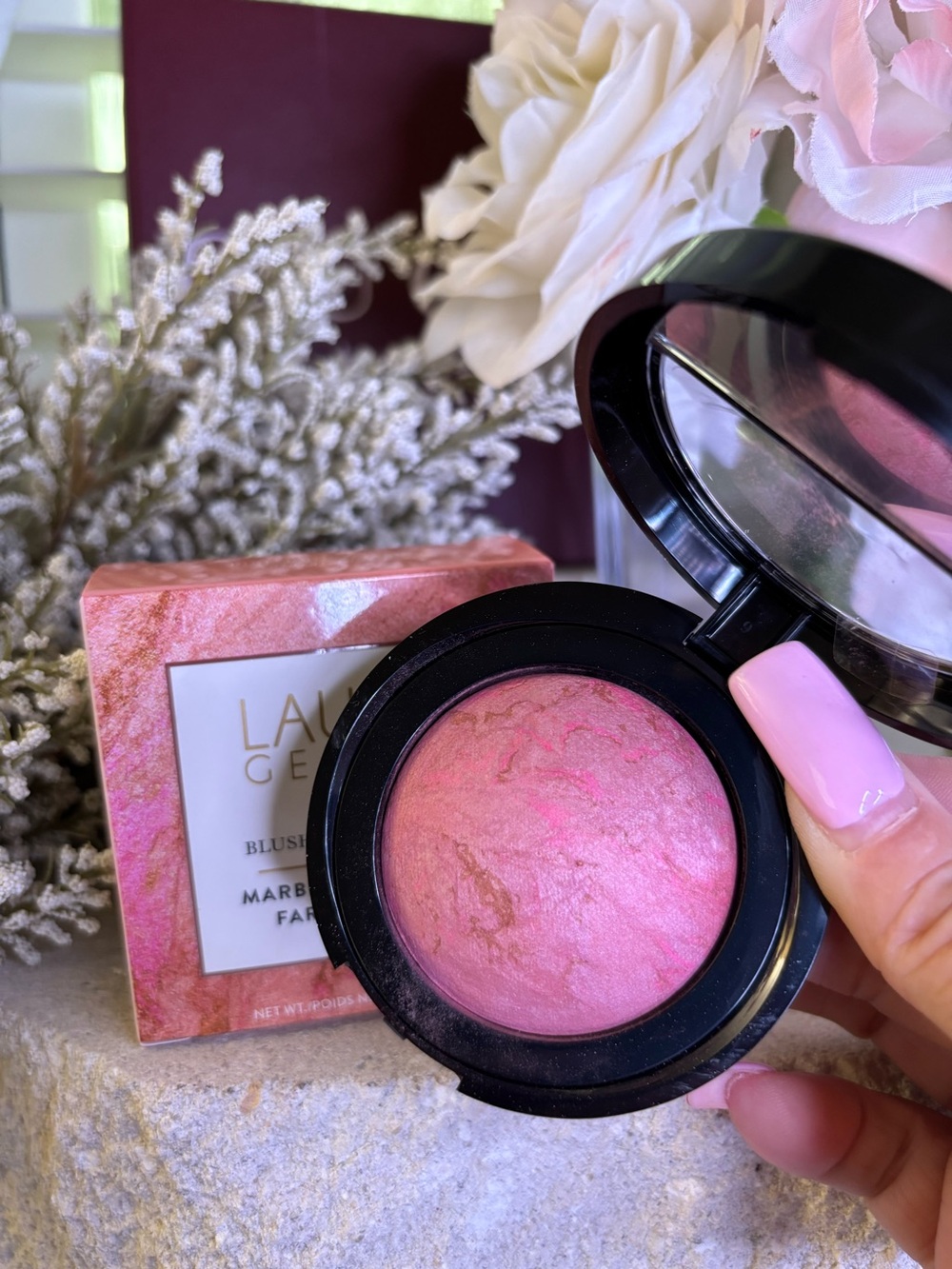 Laura Geller - Baked Blush-n-Brighten Marbelized Blush - Pink Buttercream